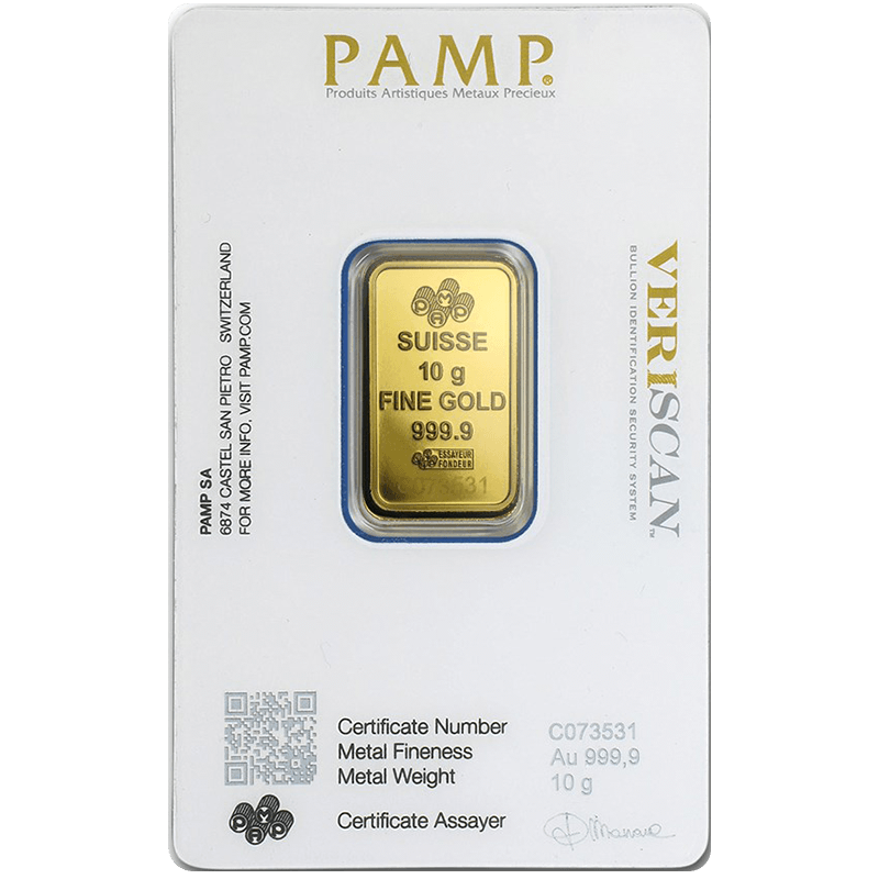 Buy 10 gram Gold Bar PAMP Suisse Lady Fortuna (w/Assay) | Price in